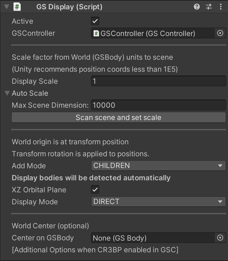 Scene Components — Gravity Engine 2 v5.1